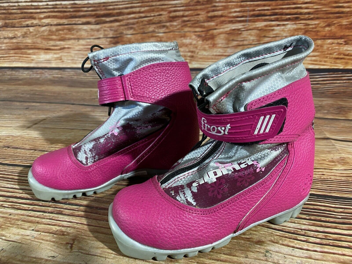Alpina Frost Kid sNordic Cross Country Ski Boots Kids Size EU31 US12.5 NNN A-109