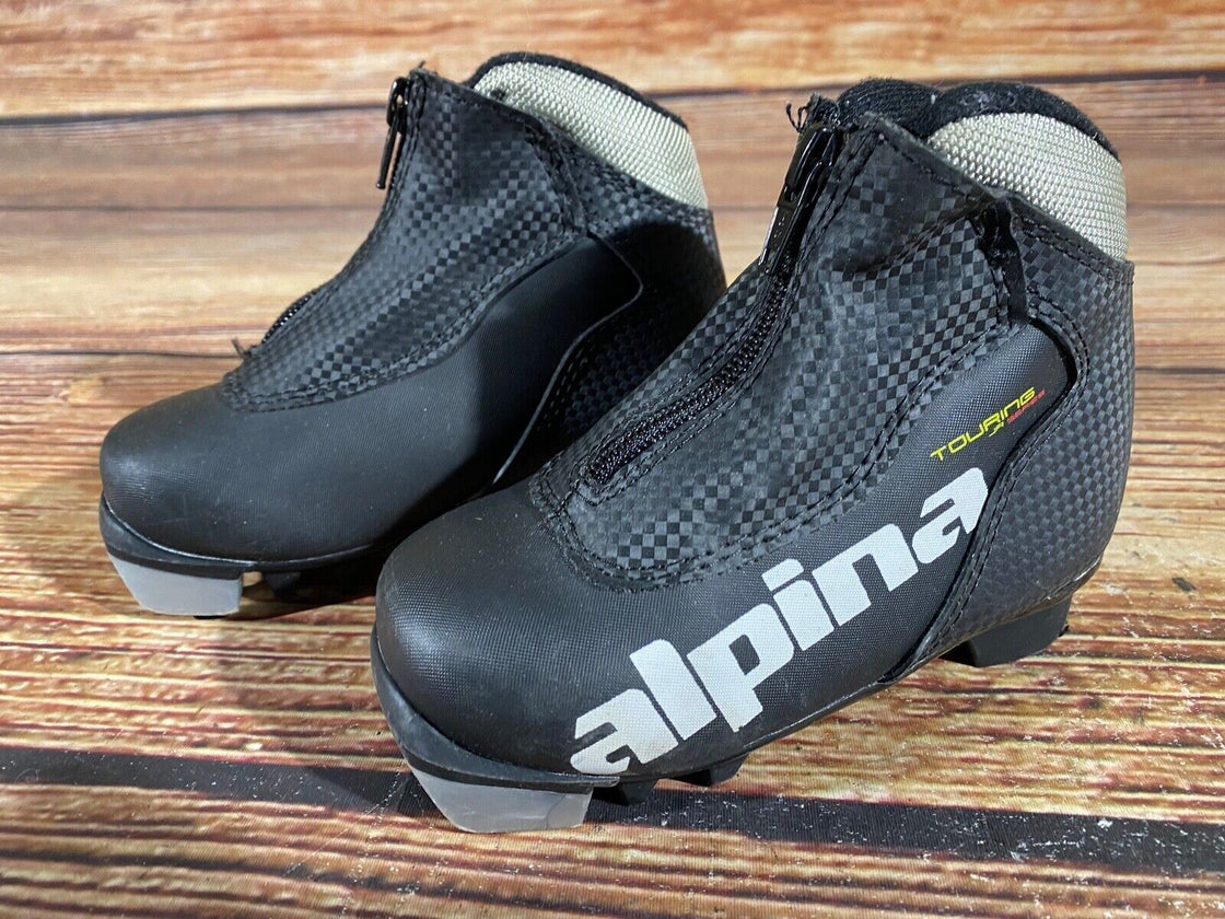 Alpina Touring Kids Nordic Cross Country Ski Boots Size EU26 US9 NNN A-532