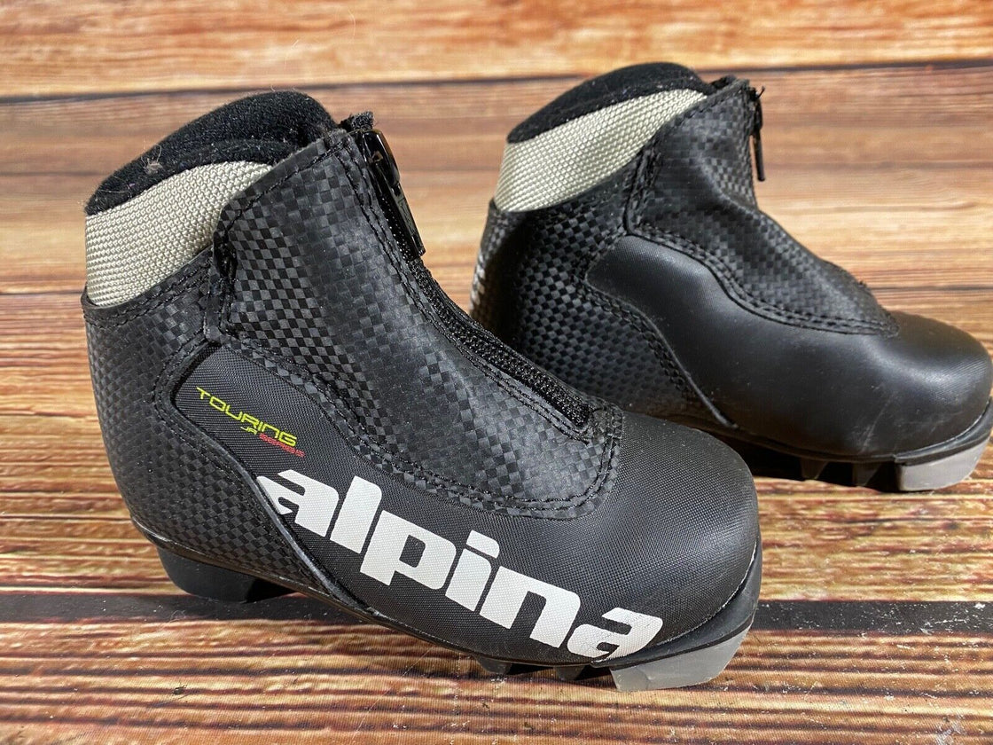 Alpina Touring Kids Nordic Cross Country Ski Boots Size EU26 US9 NNN A-532