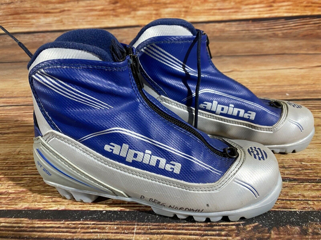 Alpina ST20jr Nordic Cross Country Ski Boots Kids Size EU34 US3 for NNN A-626