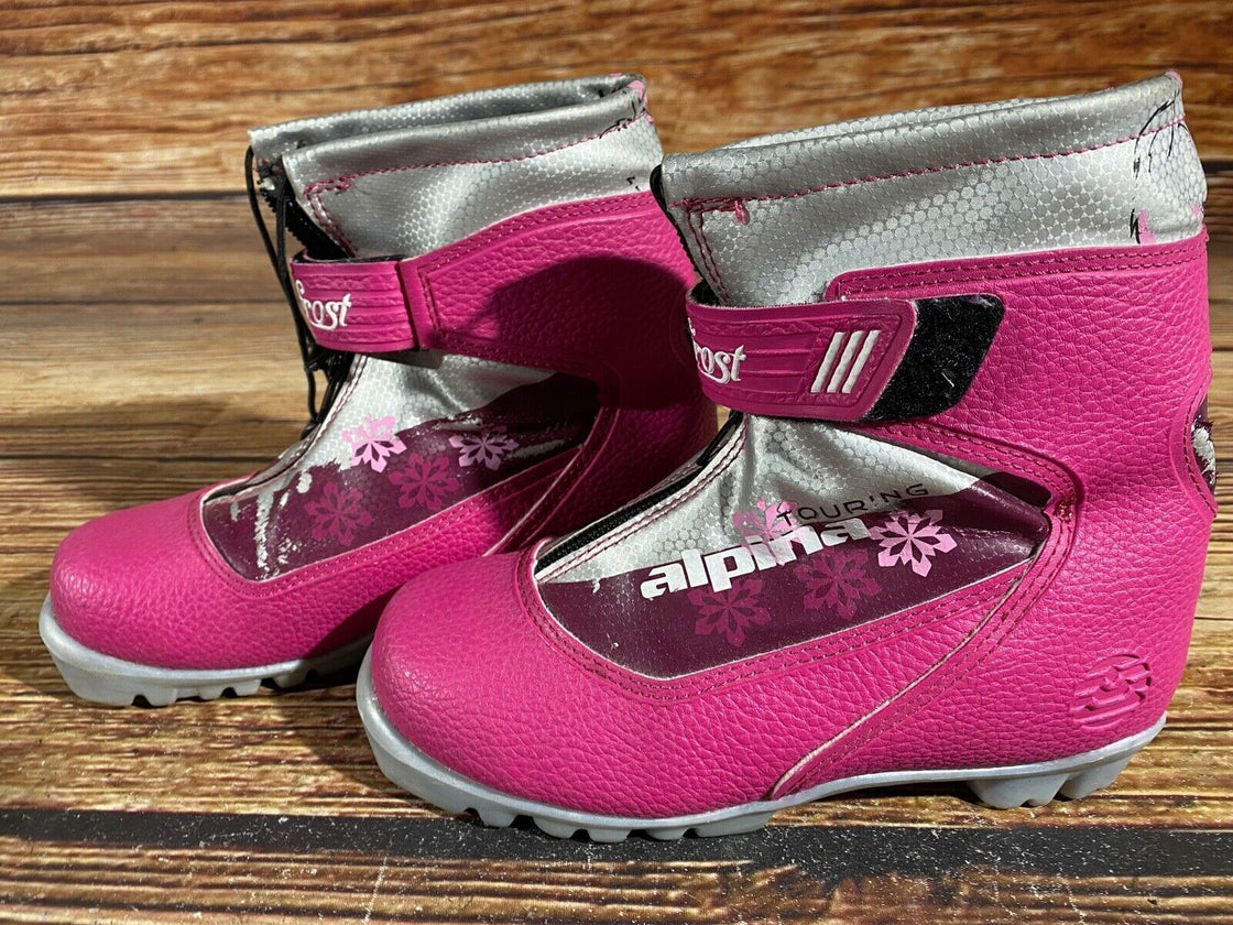 Alpina Frost Kids Nordic Cross Country Ski Boots Size EU34 US3 for NNN A-547