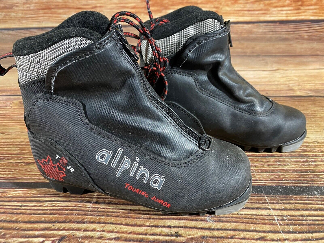 Alpina T5jr Nordic Cross Country Ski Boots Kids Size EU32 US1.5 for NNN A-613