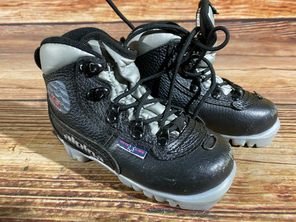 Alpina 125 Kids Nordic Cross Country Ski Boots Size EU25 US8.5 for NNN A-54