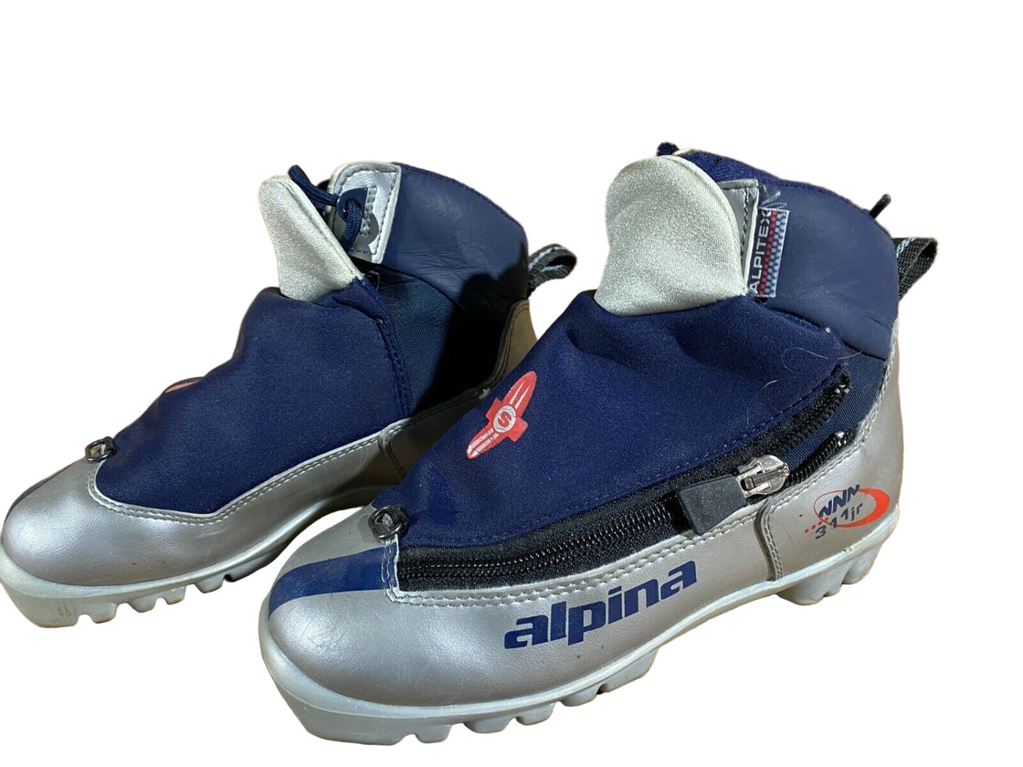Alpina 311 Kids Nordic Cross Country Ski Boots Size EU33 US2 NNN A-510