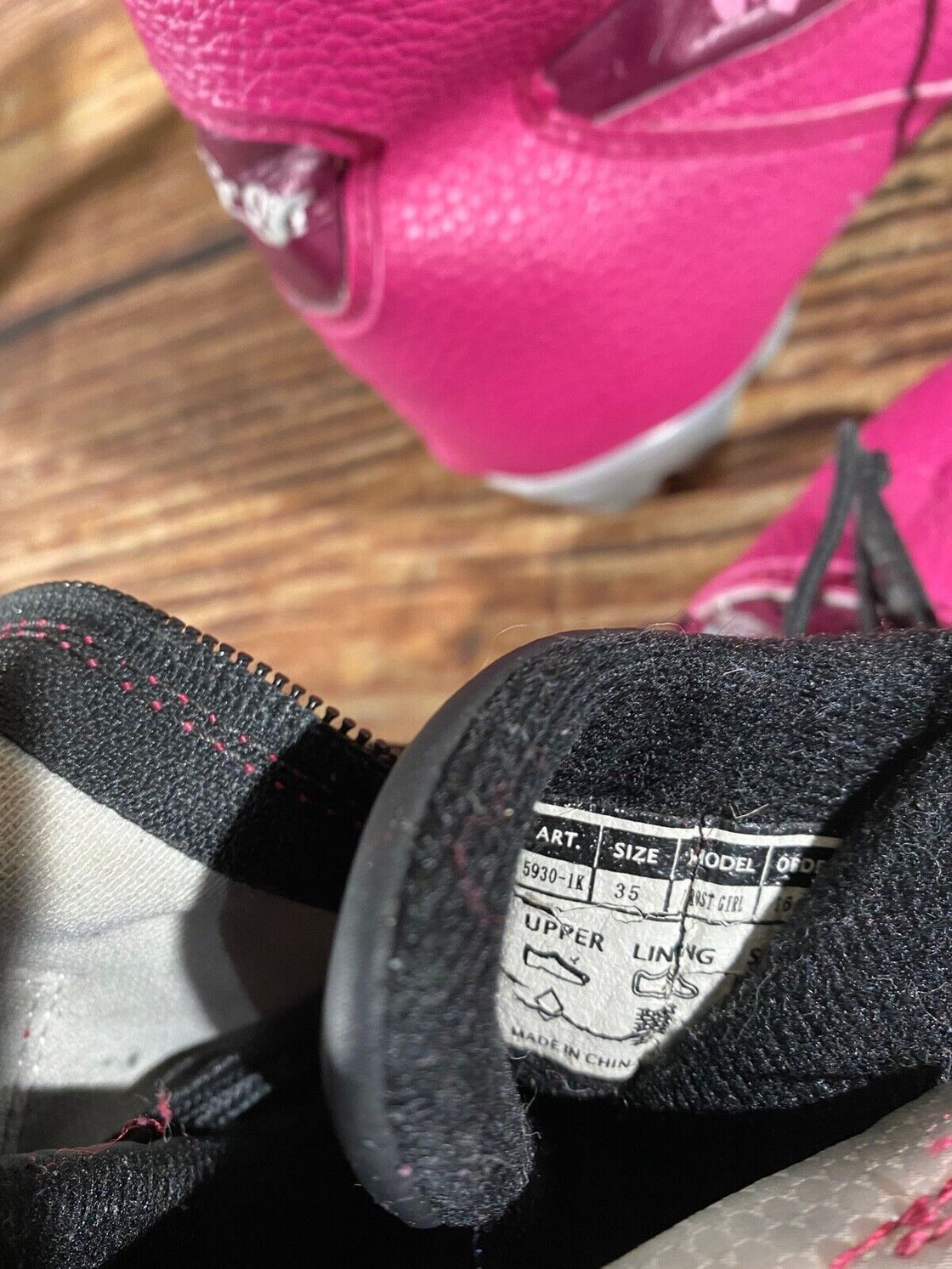 Alpina Frost Kids Nordic Cross Country Ski Boots Size EU35 US3.5 NNN A-642