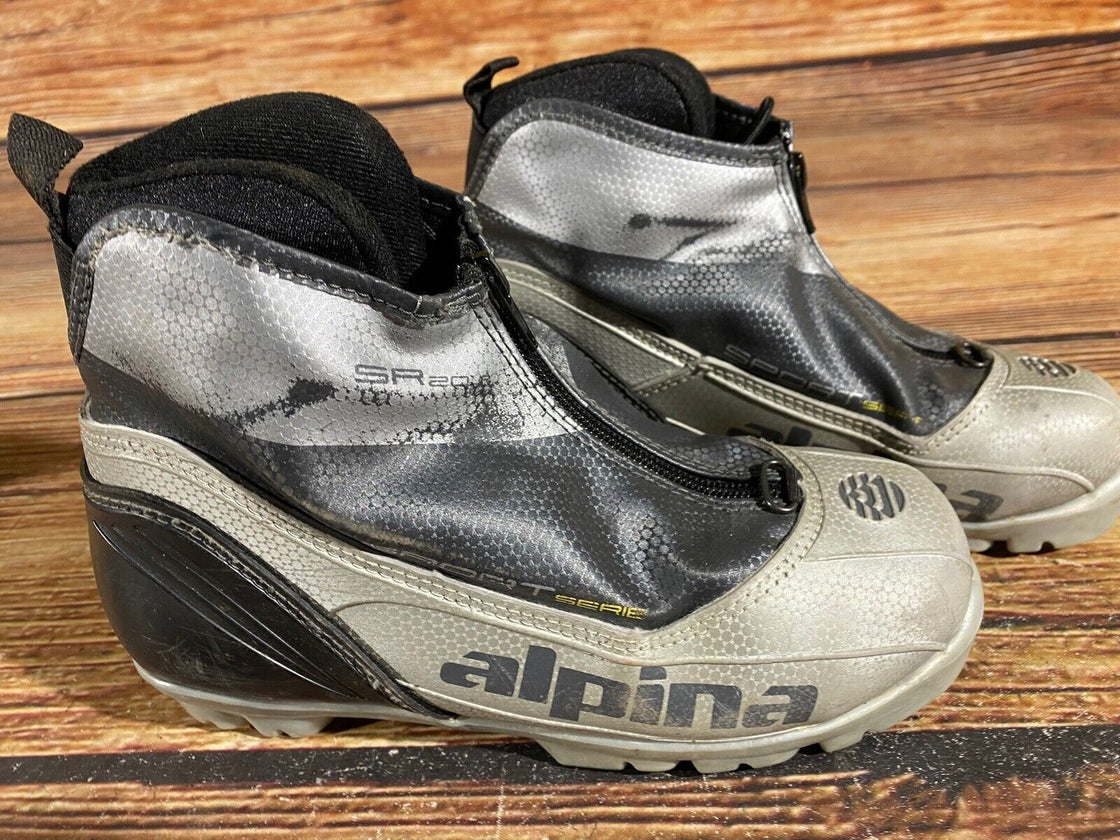 Alpina SK20 Nordic Cross Country Ski Boots Kids Size EU35 US3.5 for NNN A-588
