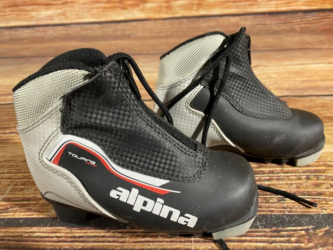 Alpina Touring Nordic Cross Country Ski Boots Kids Size EU26 US9 for NNN A-587