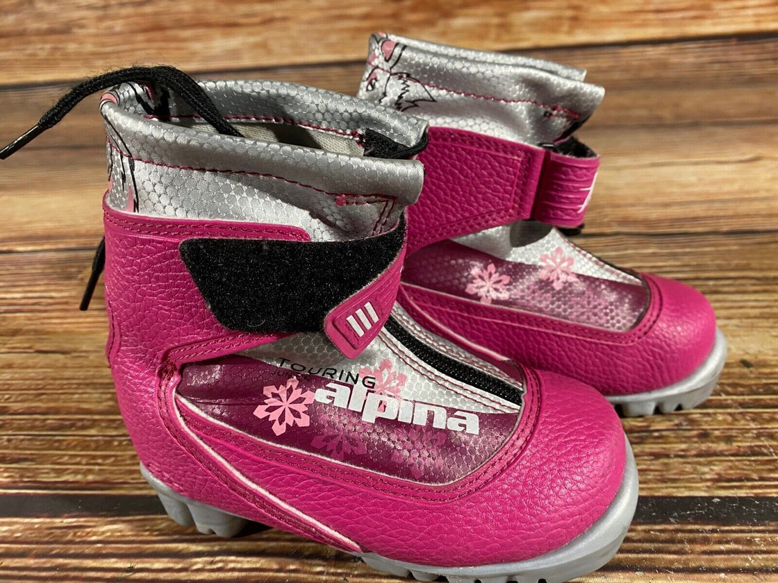 Alpina Frost Kids Nordic Cross Country Ski Boots Size EU26 US8.5 for NNN A-551