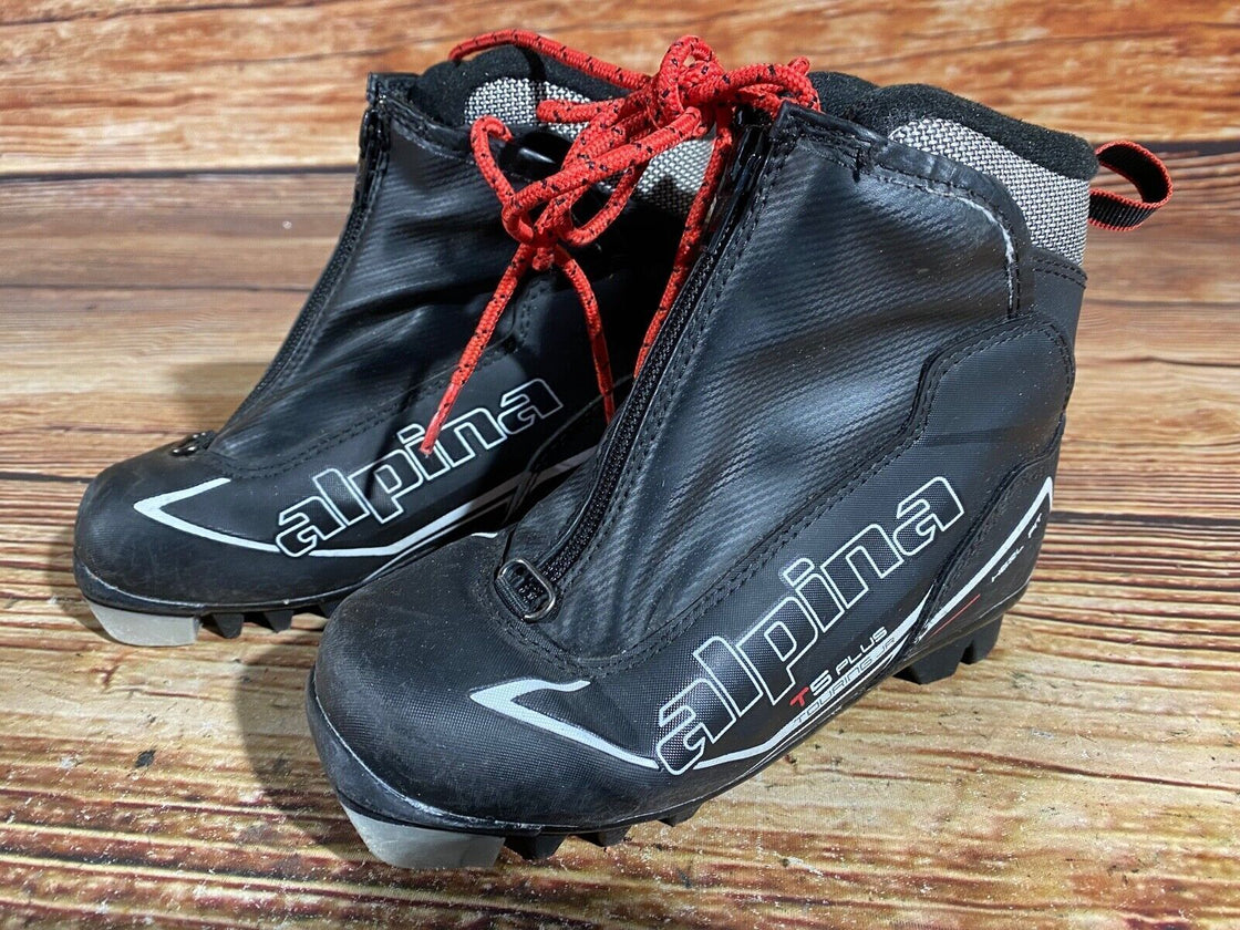 Alpina T5 plus Nordic Cross Country Ski Boots Kids Size EU31 US12.5 NNN A-616