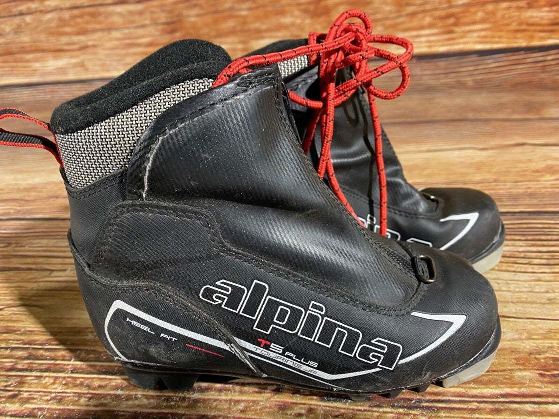 Alpina T5 plus Nordic Cross Country Ski Boots Kids Size EU31 US12.5 NNN A-616