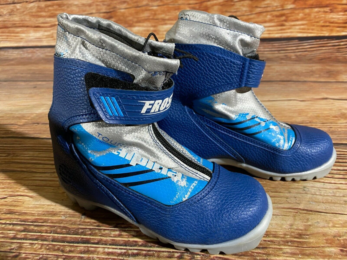 Alpina Frost Kids Nordic Cross Country Ski Boots Size EU32 US1.5 for NNN A-75