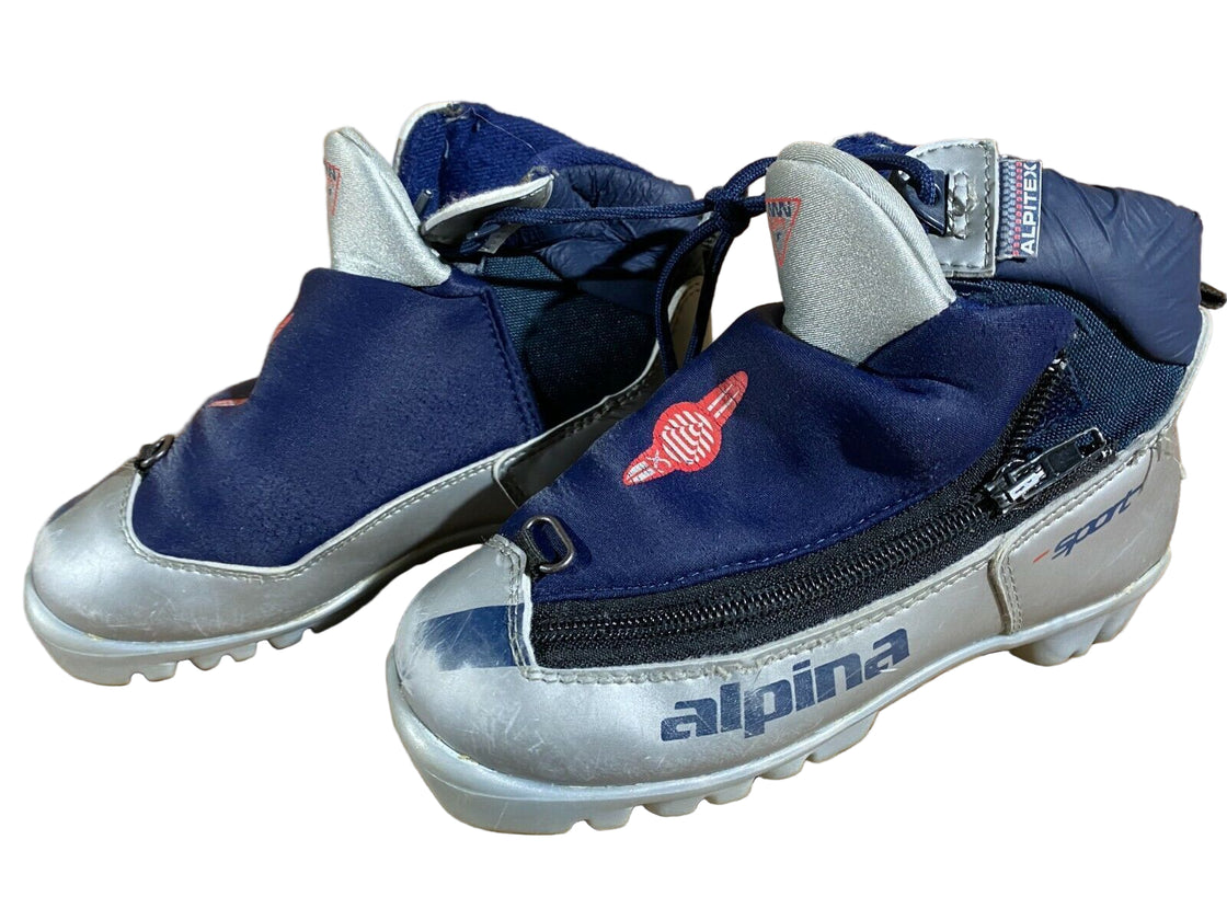 Alpina 311 Kids Nordic Cross Country Ski Boots Size EU32 US1.5 for NNN A-86