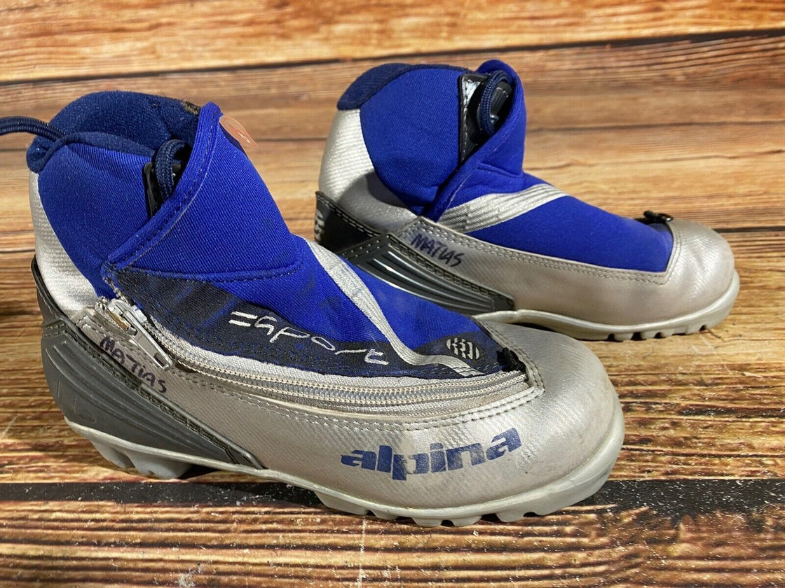 Alpina ST11jr Nordic Cross Country Ski Boots Kids Size EU34 US3 for NNN A-586