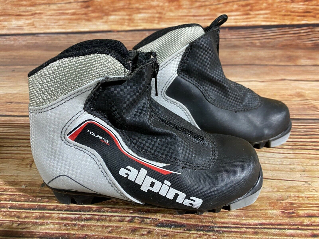 Alpina Touring Kids Nordic Cross Country Ski Boots Size EU31 US12.5 for NNN A-55