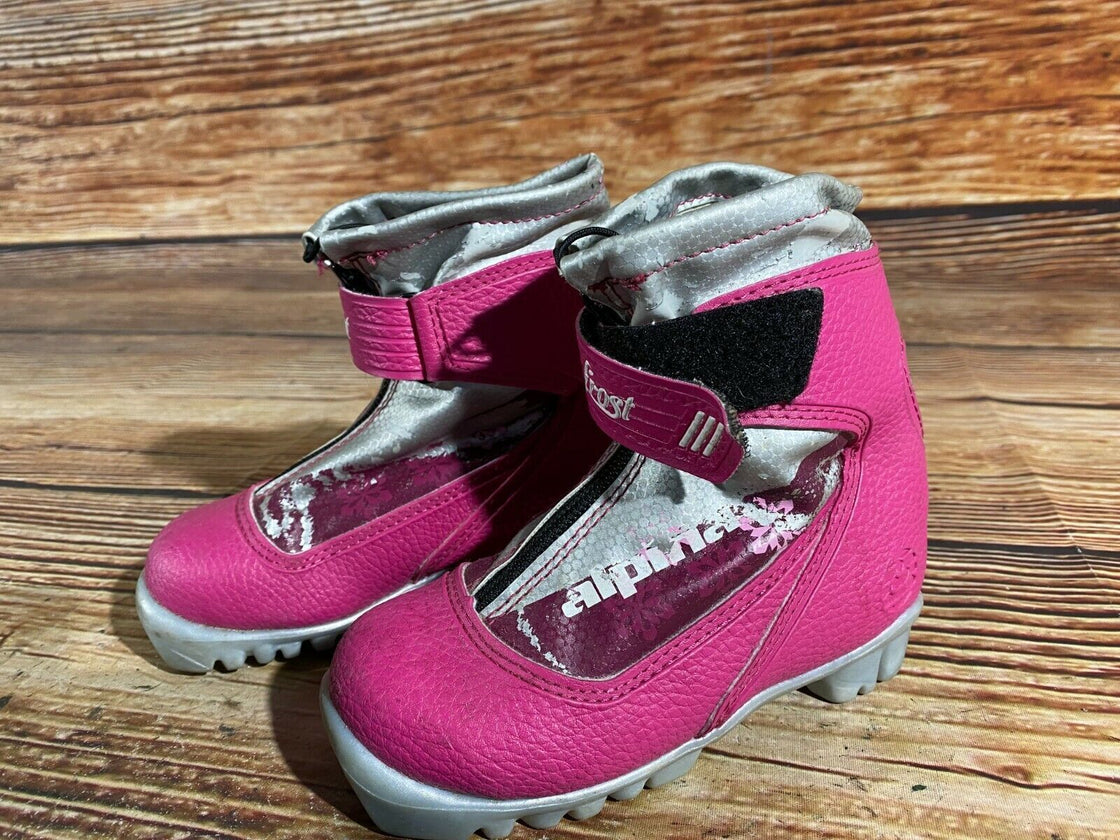 Alpina Frost Kids Nordic Cross Country Ski Boots Size EU28 US10.5 NNN A-498
