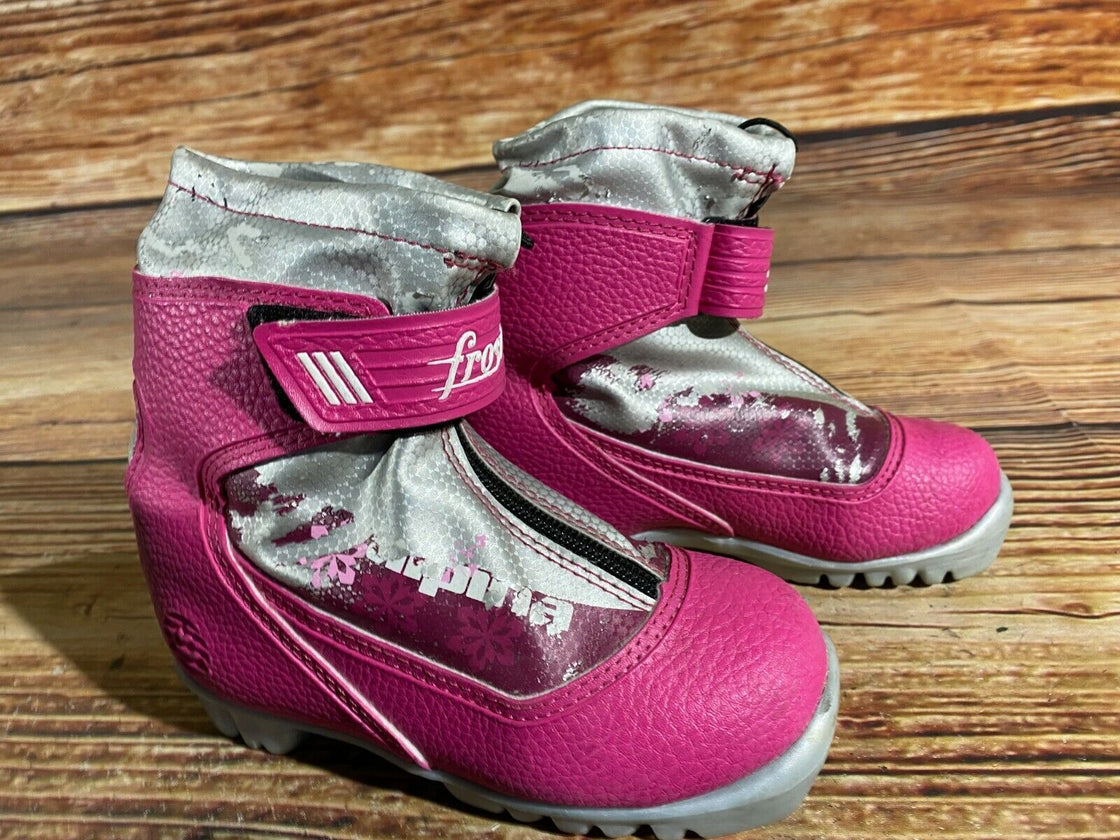 Alpina Frost Kids Nordic Cross Country Ski Boots Size EU28 US10.5 NNN A-498
