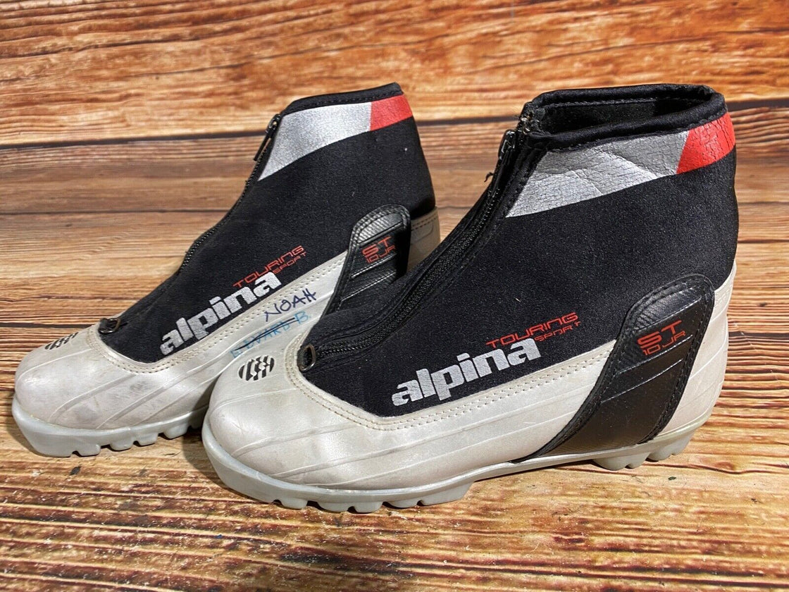 Alpina ST10j Nordic Cross Country Ski Boots Kids Size EU35 US3.5 for NNN A-604