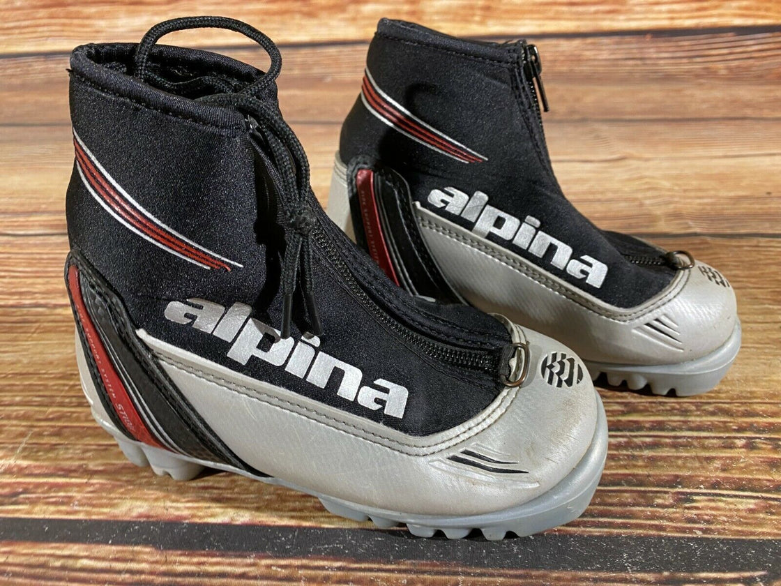Alpina ST10jr Kids Nordic Cross Country Ski Boots Size EU26 US9 for NNN A-47