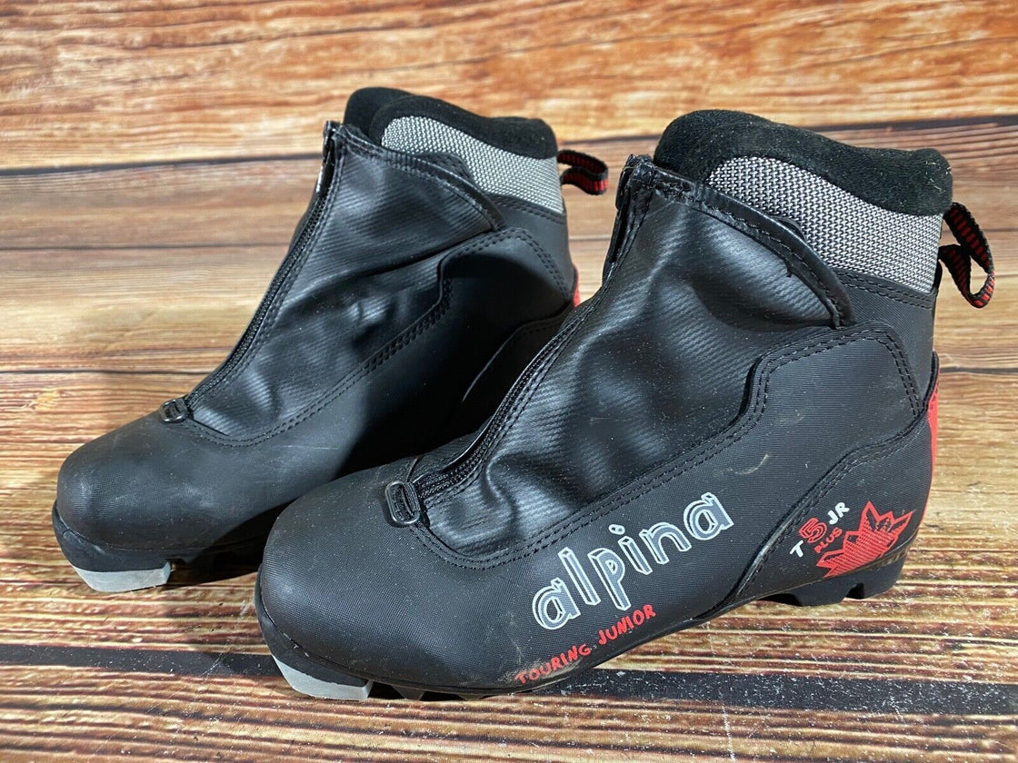 Alpina T5j Kids Nordic Cross Country Ski Boots Size EU35 US3.5 NNN A-529