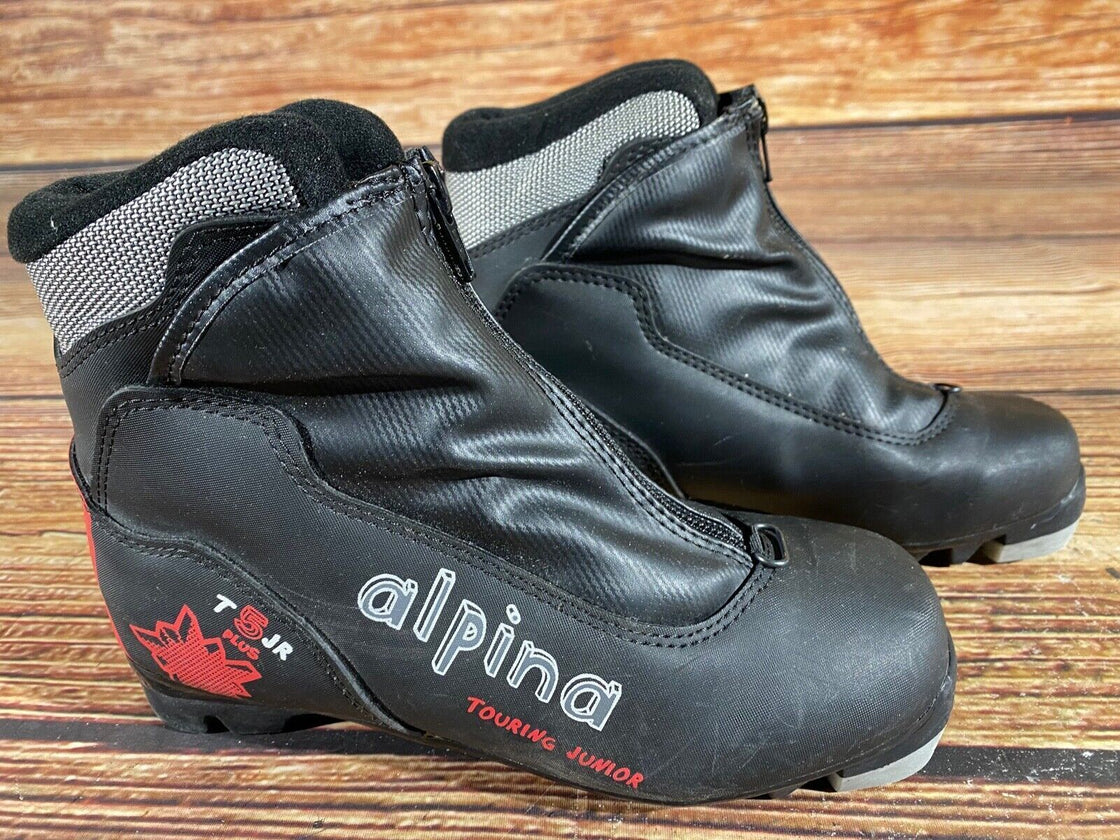 Alpina T5j Kids Nordic Cross Country Ski Boots Size EU35 US3.5 NNN A-529