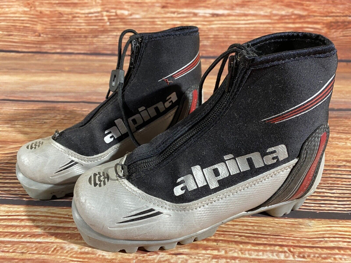 Alpina ST10jr Kids Nordic Cross Country Ski Boots Size EU33 US2 NNN A-1146