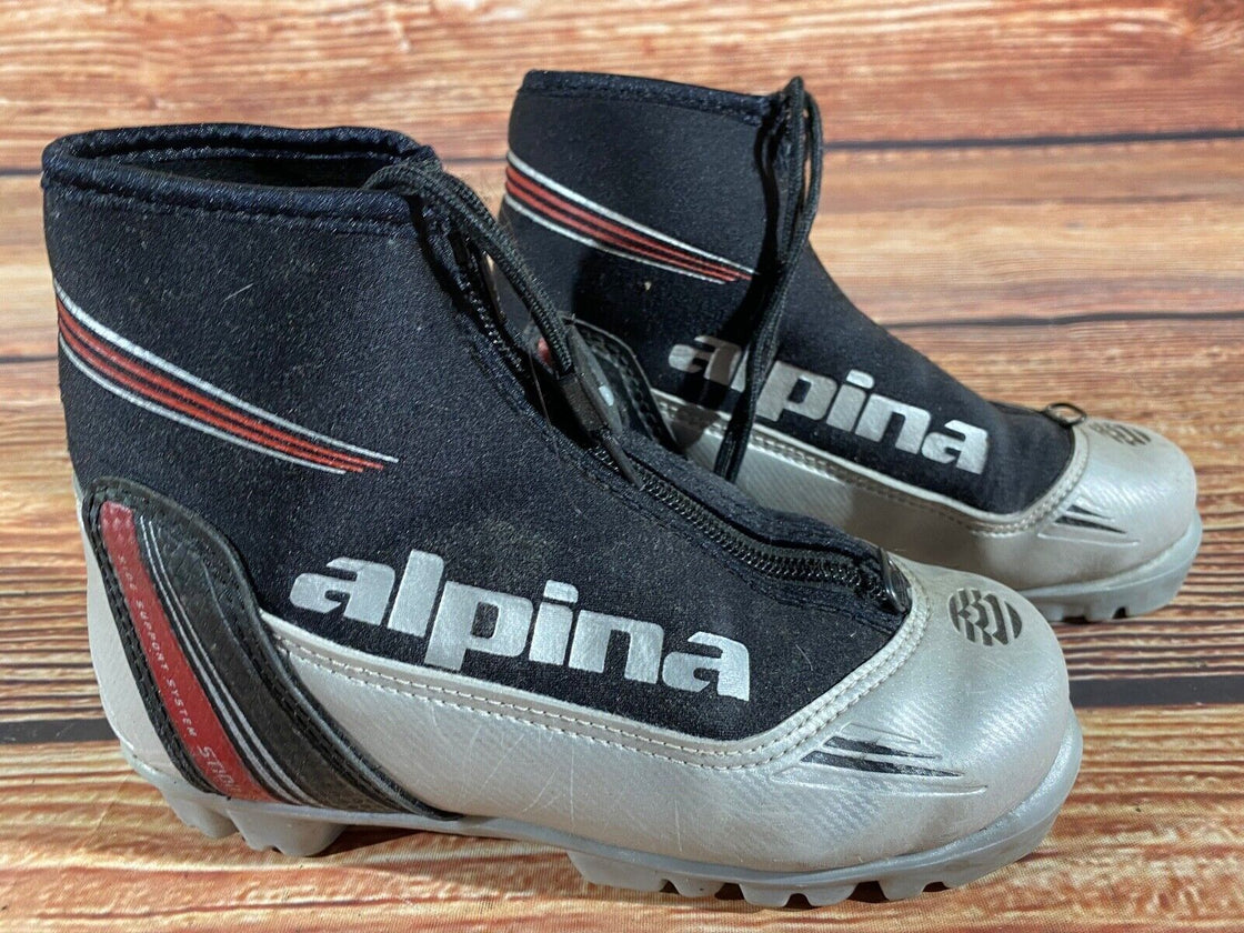 Alpina ST10jr Kids Nordic Cross Country Ski Boots Size EU33 US2 NNN A-1146