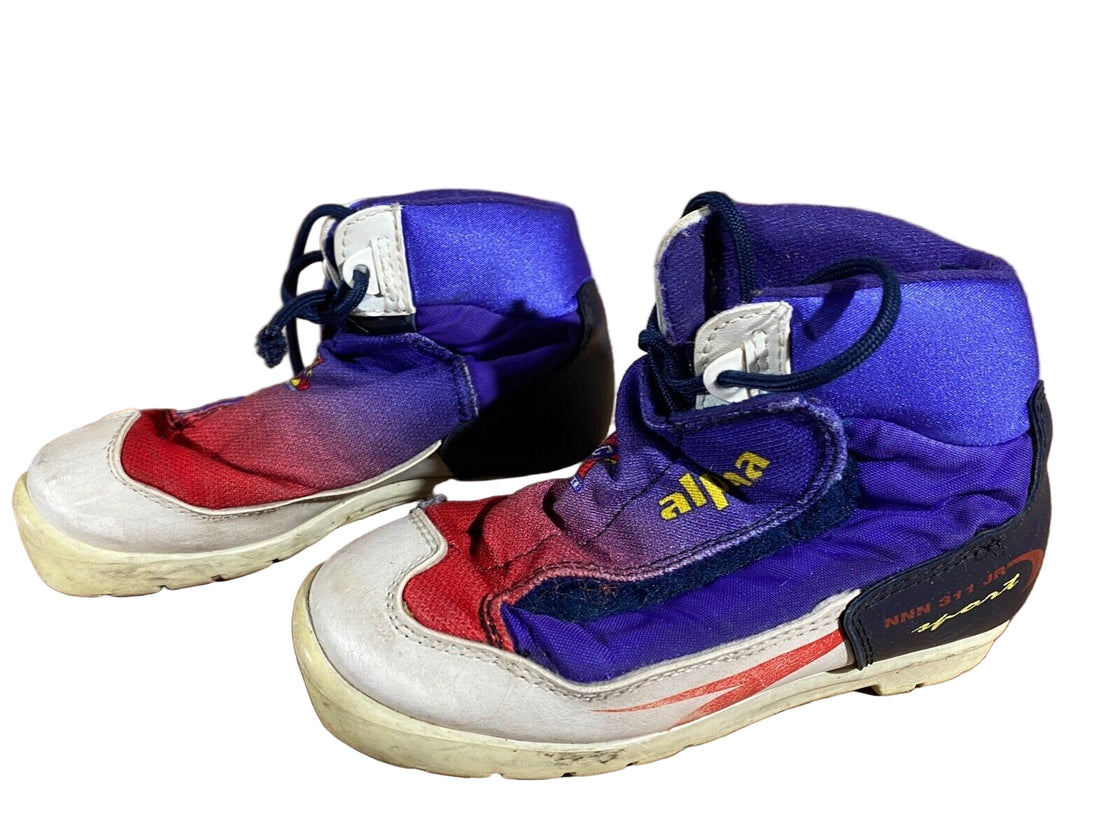 Alpina 311 Kids Nordic Cross Country Ski Boots Size EU27 US9.5 NNN A-520