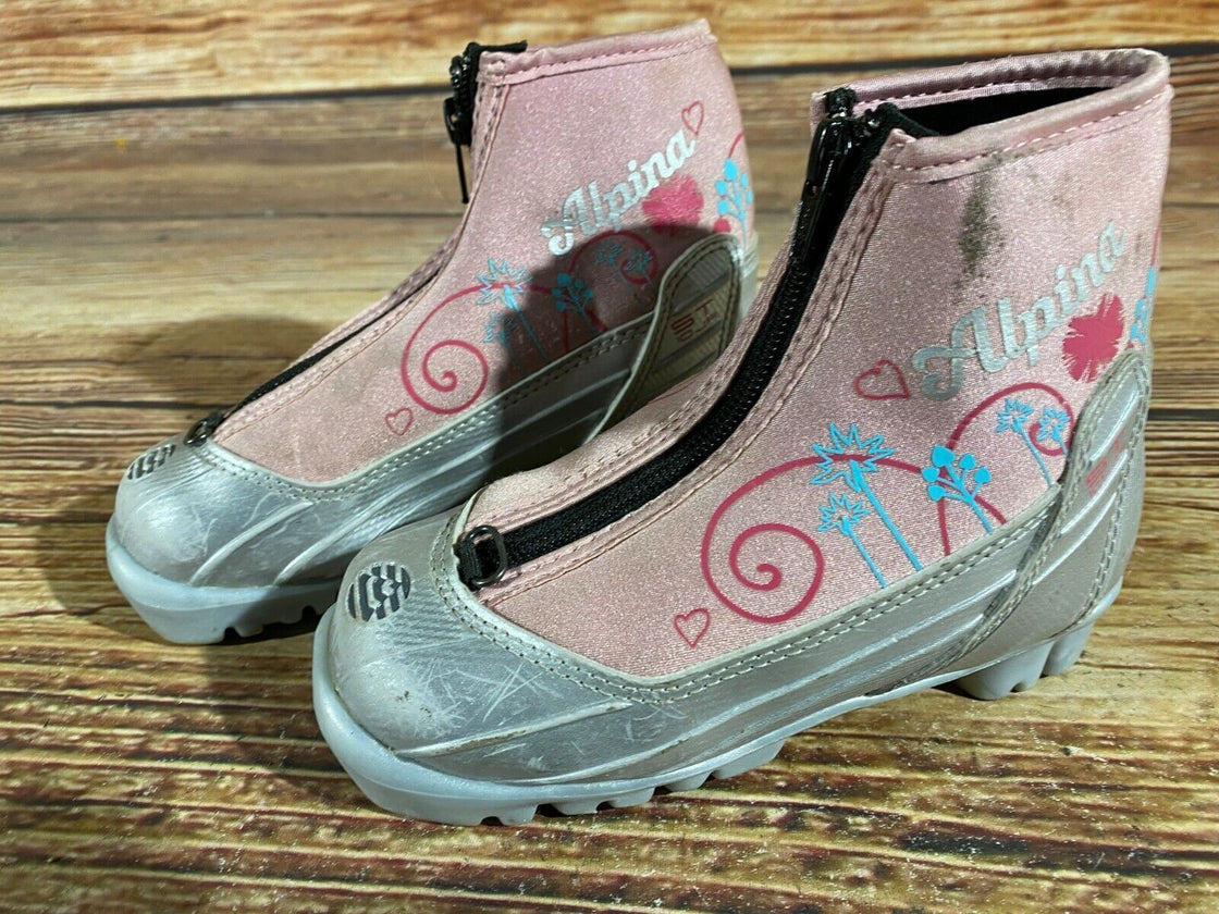 Alpina ST10jr Kids Nordic Cross Country Ski Boots Size EU29 US11 for NNN A-246