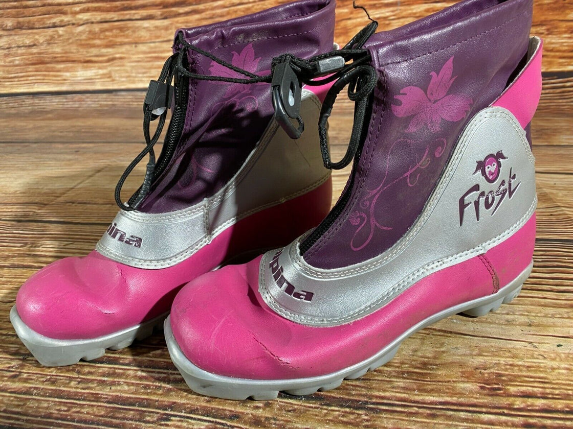 Alpina Frost Kids Nordic Cross Country Ski Boots Size EU37 US5.5 for NNN A-190