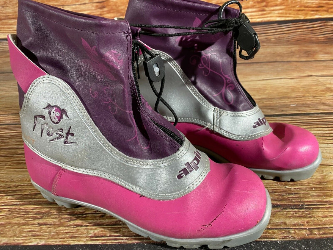 Alpina Frost Kids Nordic Cross Country Ski Boots Size EU37 US5.5 for NNN A-190