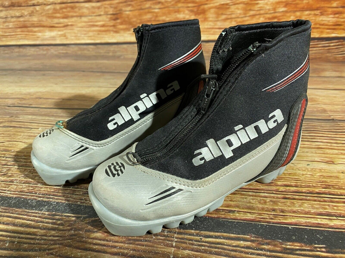 Alpina ST10jr Kids Nordic Cross Country Ski Boots Size EU31 US12.5 NNN A-994