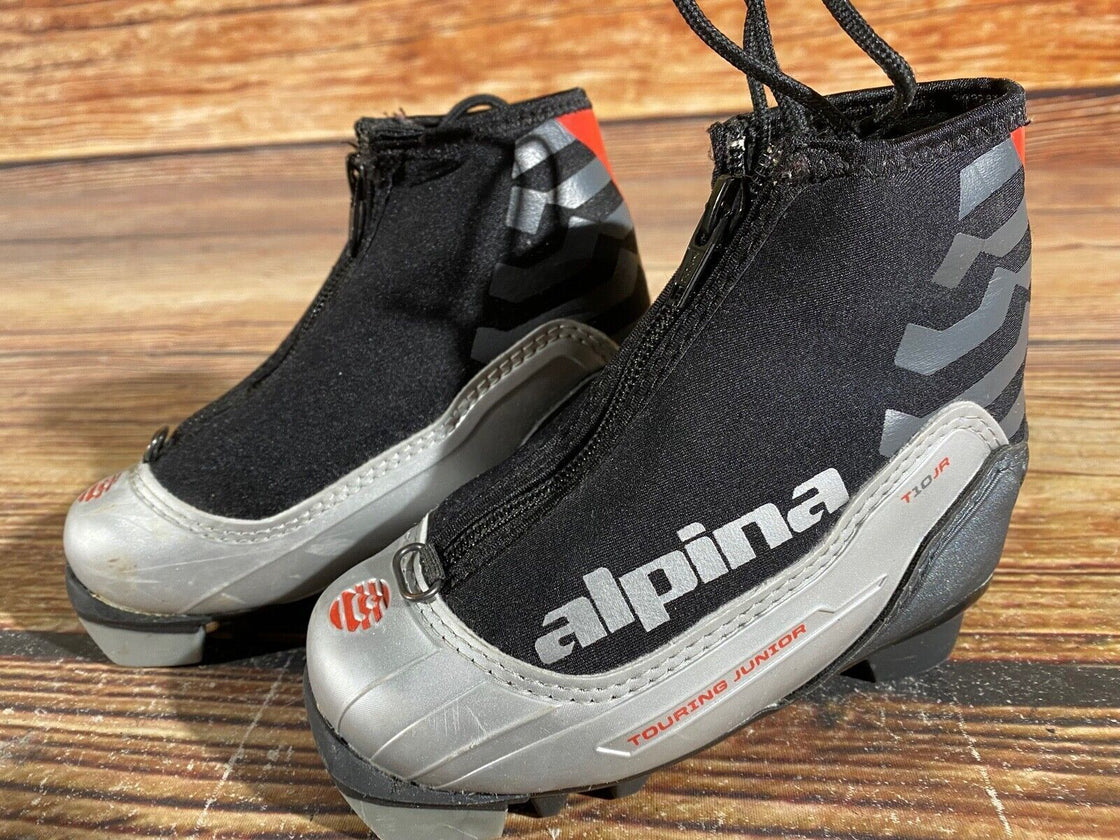 Alpina T10jr Kids Nordic Cross Country Ski Boots Size EU26 US9 NNN A-1003