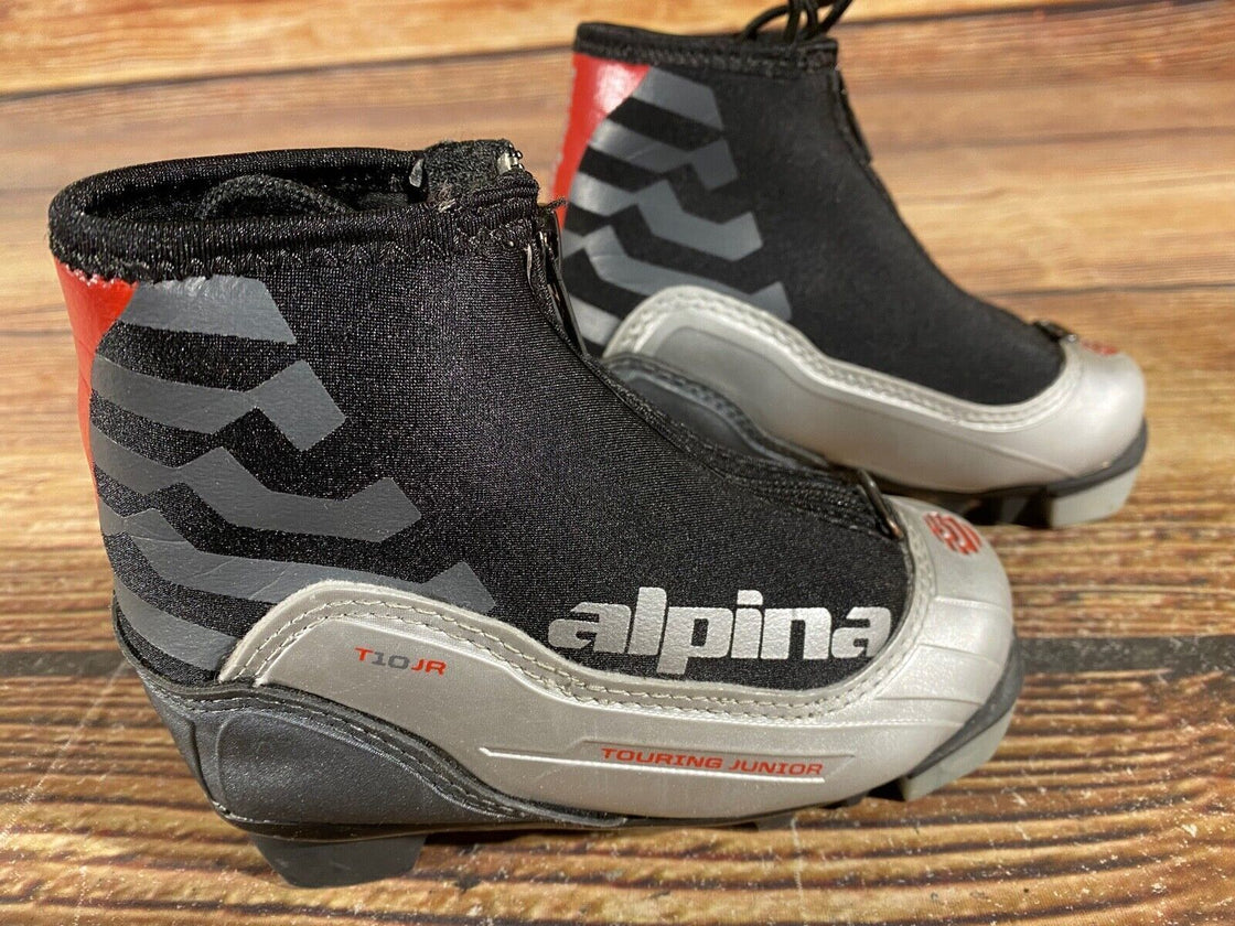 Alpina T10jr Kids Nordic Cross Country Ski Boots Size EU26 US9 NNN A-1003