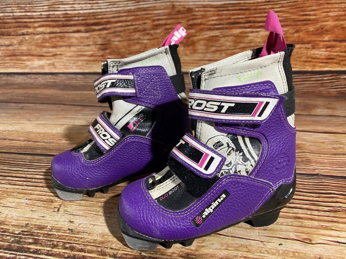 Alpina Frost Kids Nordic Cross Country Ski Boots Size EU25 US8.5 NNN A-515