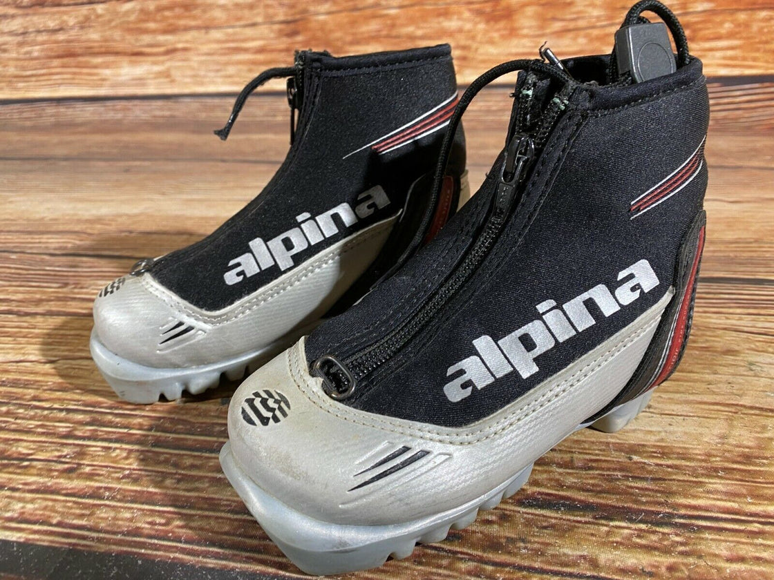Alpina ST10jr Kids Nordic Cross Country Ski Boots Size EU26 US9 for NNN A-48