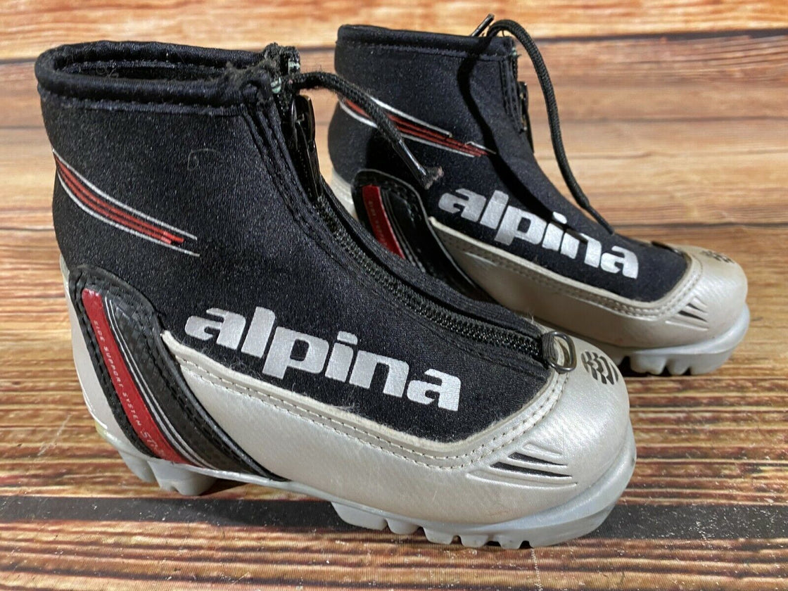 Alpina ST10jr Kids Nordic Cross Country Ski Boots Size EU26 US9 for NNN A-48
