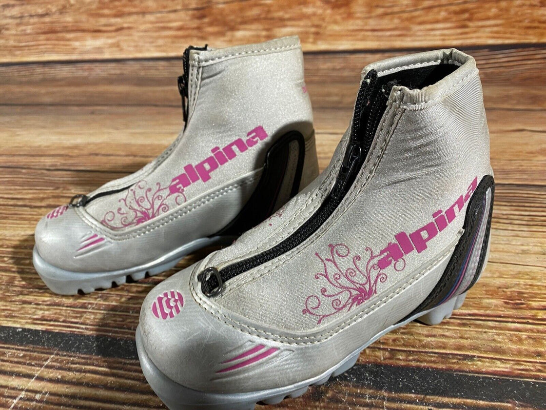 Alpina ST10jr Kids Nordic Cross Country Ski Boots Size EU28 US10.5 NNN A-842