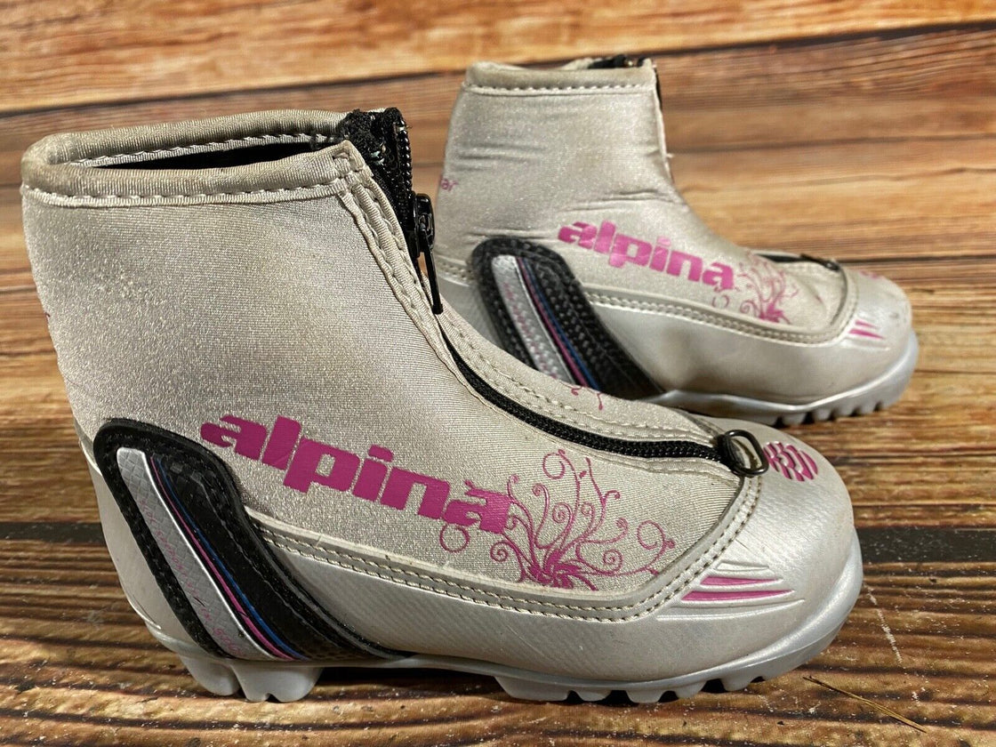Alpina ST10jr Kids Nordic Cross Country Ski Boots Size EU28 US10.5 NNN A-842