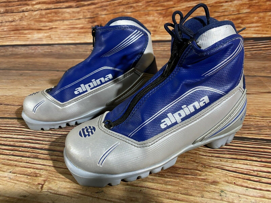 Alpina ST20jr Kids Nordic Cross Country Ski Boots Size EU33 US2 for NNN A-10