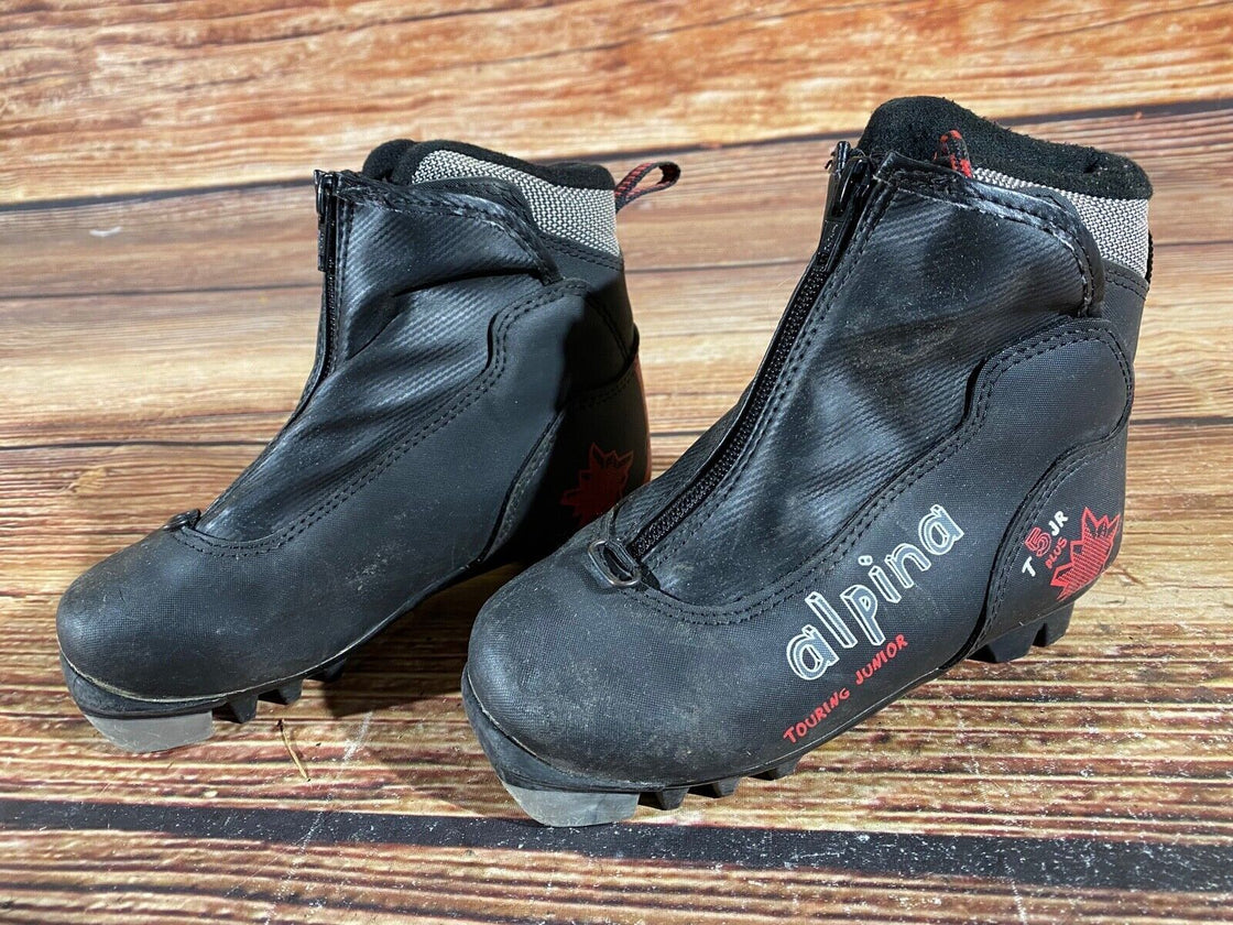 Alpina T5Plus Kids Nordic Cross Country Ski Boots Size EU30 US12 NNN A-836