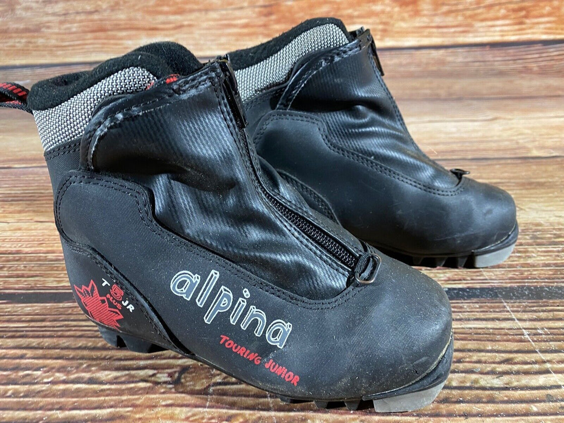 Alpina T5Plus Kids Nordic Cross Country Ski Boots Size EU30 US12 NNN A-836