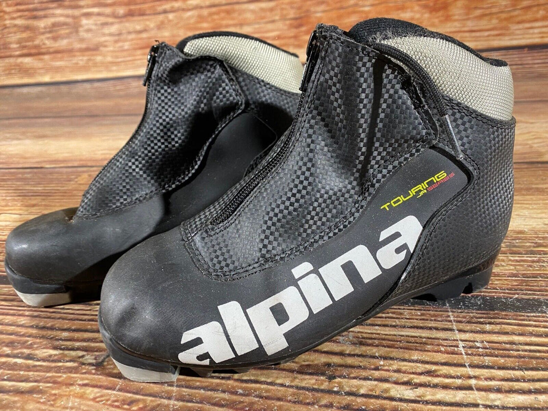 Alpina Touring Kids Nordic Cross Country Ski Boots Size EU35 US3.5 NNN A-893