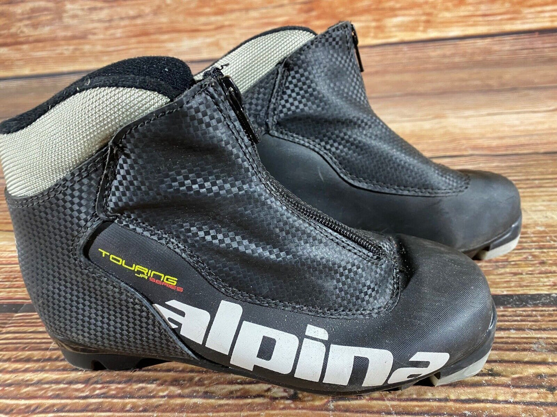 Alpina Touring Kids Nordic Cross Country Ski Boots Size EU35 US3.5 NNN A-893