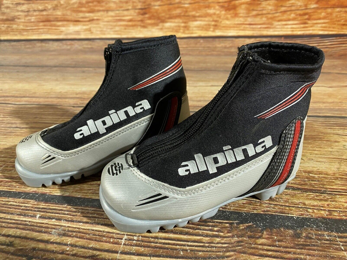 Alpina ST10jr  Kids Nordic Cross Country Ski Boots Size EU28 US10.5 NNN A-1024