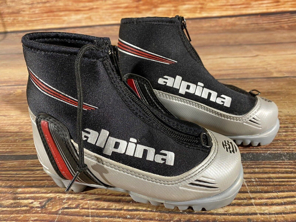 Alpina ST10jr  Kids Nordic Cross Country Ski Boots Size EU28 US10.5 NNN A-1024