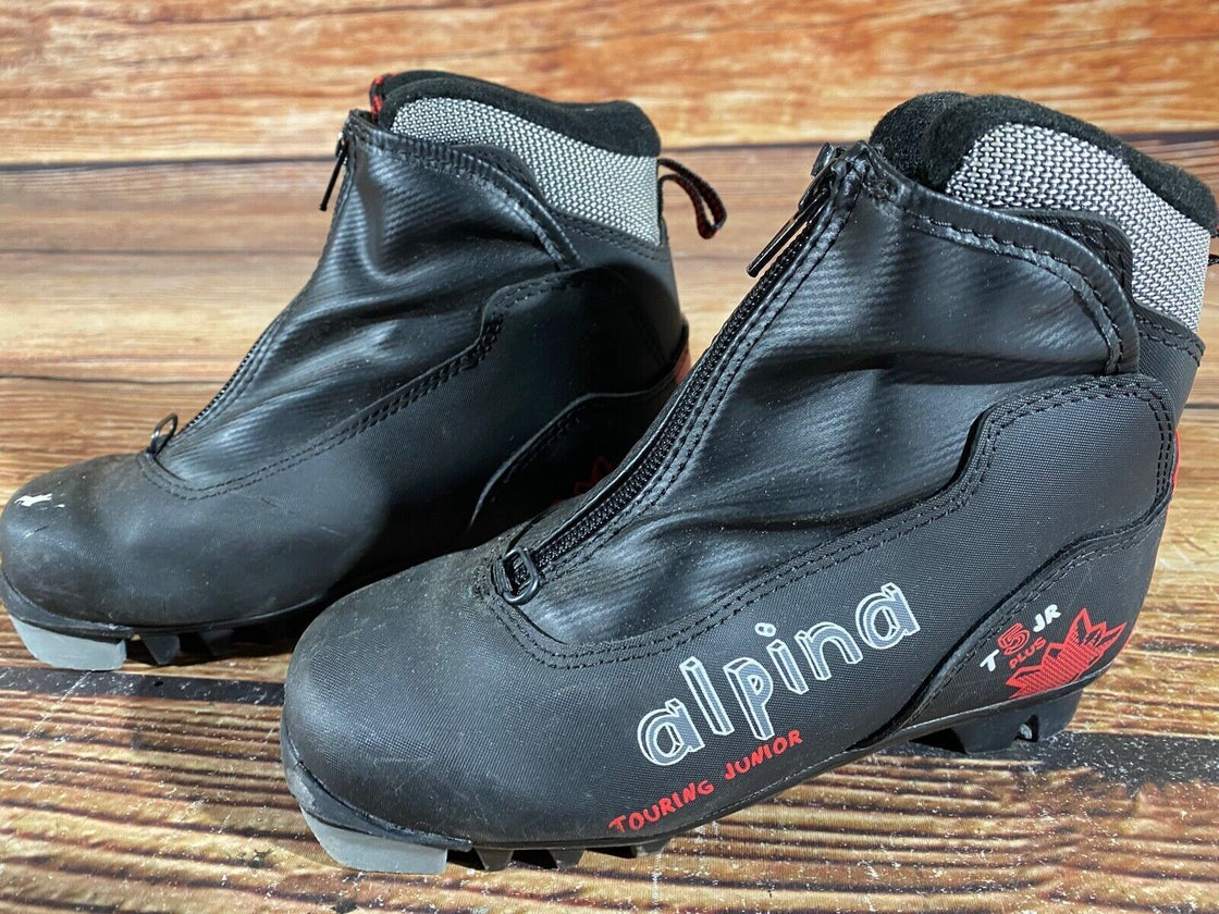 Alpina T5jr Kids Nordic Cross Country Ski Boots Size EU32 US1.5 NNN A-949