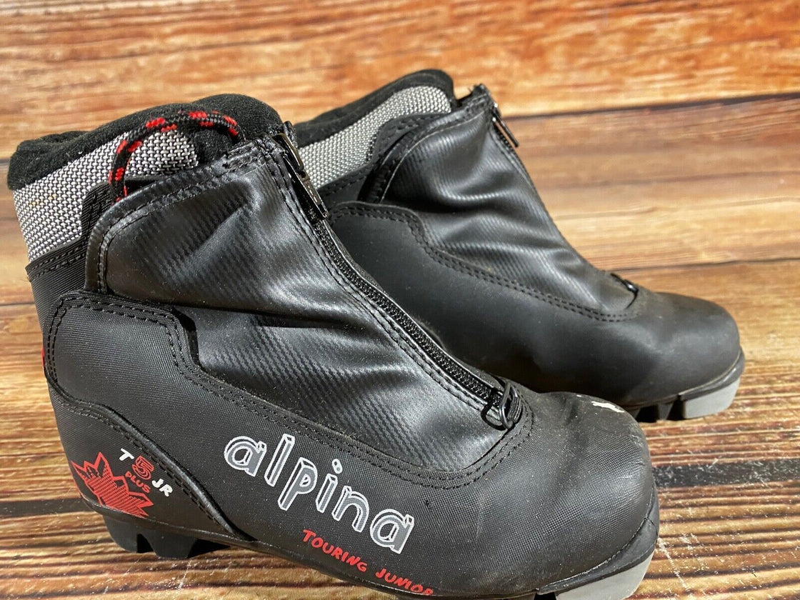 Alpina T5jr Kids Nordic Cross Country Ski Boots Size EU32 US1.5 NNN A-949