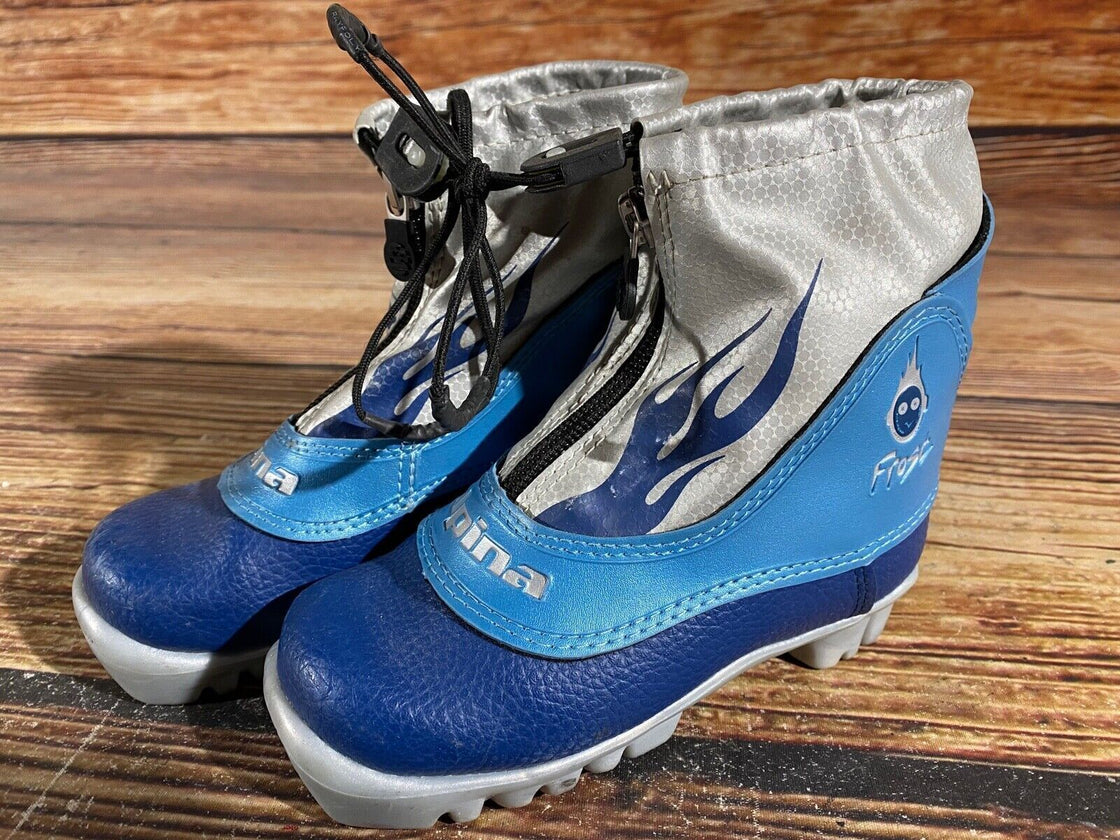 Alpina Frost Kids Nordic Cross Country Ski Boots Size EU28 US10.5 NNN A-992