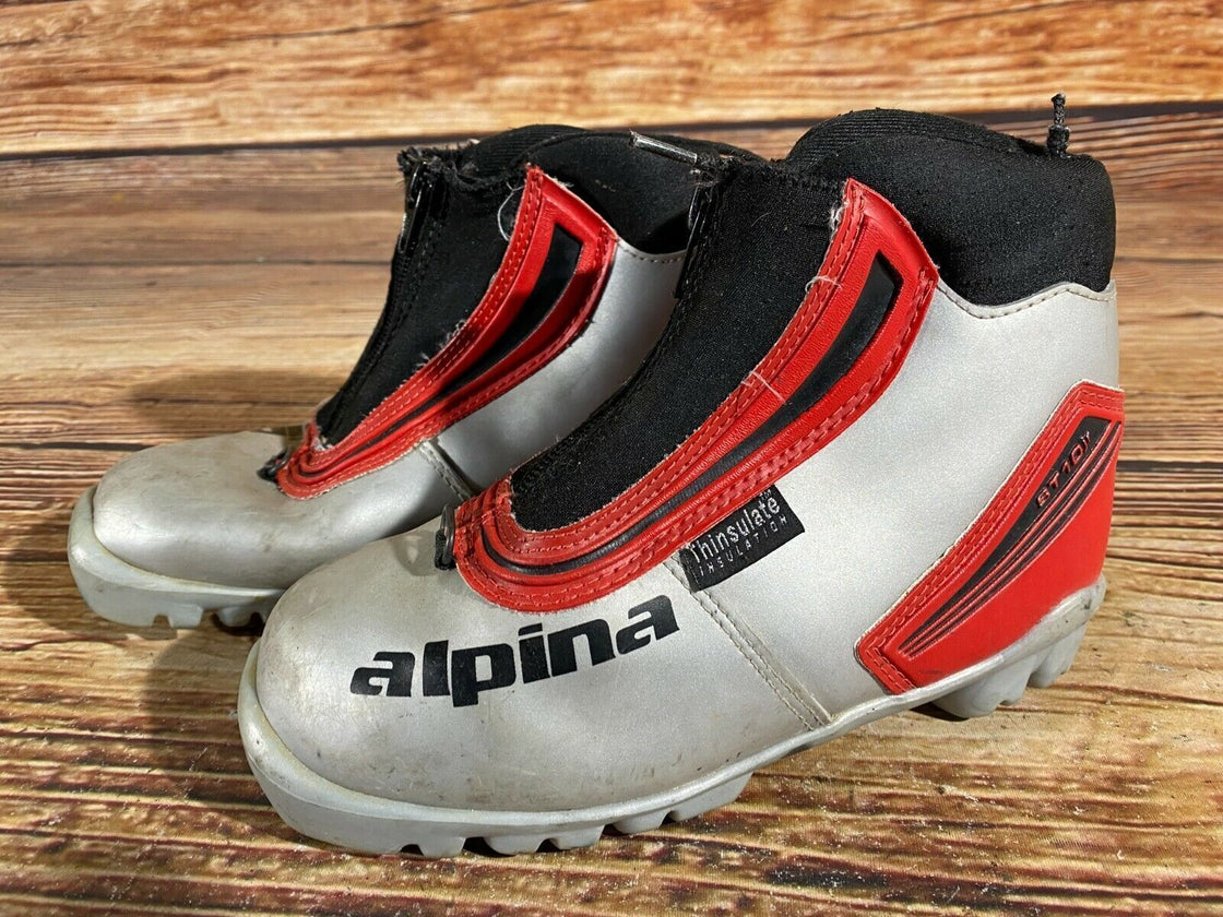 Alpina Kids Nordic Cross Country Ski Boots Size EU33 US2 for NNN A-346
