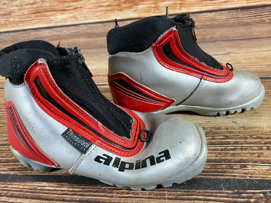 Alpina Kids Nordic Cross Country Ski Boots Size EU33 US2 for NNN A-346